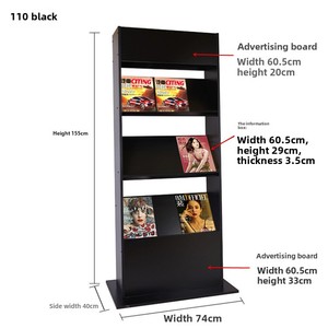 Hiện đại cuốn sách bằng gỗ <span class=keywords><strong>Rack</strong></span> hiển thị tầng thường vụ nội thất văn phòng với tờ báo và Tạp Chí <span class=keywords><strong>Rack</strong></span> cho phòng khách - Product Image 5