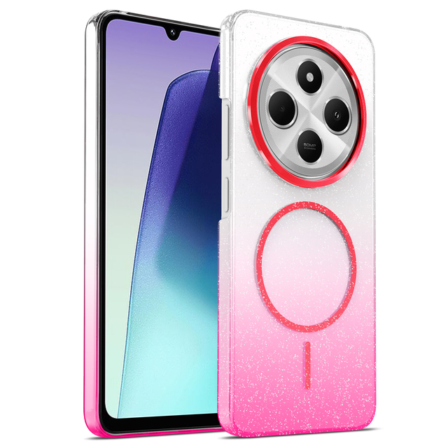 Glitter Gradient Candy Color PC Shockproof Magnetic Mobile Phone Case for Redmi Note 13 Pro 5G 12 14 Plus 4G 10 for Xiaomi 13T
