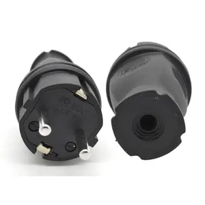 HQ-R012 Germany EU Industrial Rubber Waterproof Plug Type F