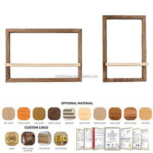 Estantes de <span class=keywords><strong>Pared</strong></span> Art Deco de Madera, Estante Flotante Decorativo, Estantería de Almacenamiento de Cuatro Niveles, Montado en la <span class=keywords><strong>Pared</strong></span>, para Cocina y Baño - Product Image 2