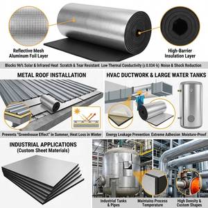 <span class=keywords><strong>Isolation</strong></span> thermique moderne pour conduits HVAC, rouleau auto-adhésif en mousse de caoutchouc avec revêtement en feuille, pour tuyauterie industrielle - Product Image 3