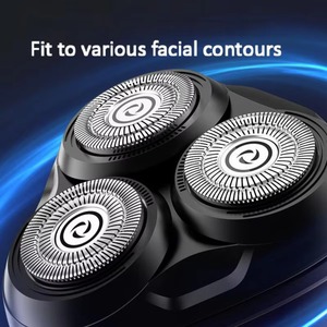 Afeitadora Eléctrica CITICITY Portátil Negra y Dorada, Rotatoria de Triple Cuchilla, IPX7 Impermeable, Recargable por USB, Totalmente Lavable, para Uso Corporal y Doméstico - Product Image 2