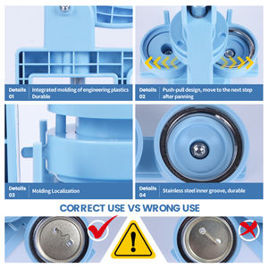 เครื่องทำป้าย DIY <span class=keywords><strong>ส</strong></span>ีฟ้า รุ่นขายดีปี <span class=keywords><strong>2022</strong></span> แบบกด-ดึง พร้อมแม่พิมพ์สองแบบ (25/32 มม.) ชุดเมนู - Product Image 4