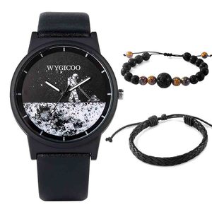 WYGICOO Custom Reloj Regalo Cadeau Pour Homm Montre Starry Sky <strong>Interchangeable</strong> Wrist Men <strong>Watch</strong> Gift <strong>Set</strong> and Bracelet <strong>Set</strong> - Product Image 2