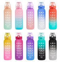 Bouteille d'eau personnalisée Tritan sans BPA avec dosettes aromatisantes pour les activités de plein air en salle de sport Style de conception de logo