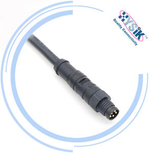 Kabel 4 Pin sudut kanan M8 kabel plastik perempuan pre-molded Cordset sebuah Coding IP67 untuk kabel kuncir untuk penerbangan - Product Image 3