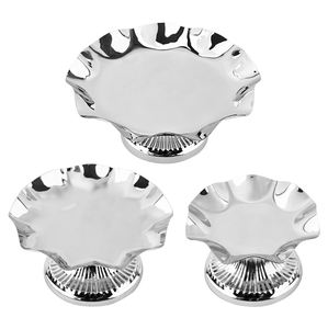 Plato de Postre de Acero Inoxidable Moderno, Ecológico y Personalizable para Servir en el Hogar, Decoración, Frutas, Pasteles y Aperitivos - Product Image 1