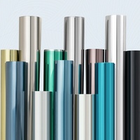 Film décoratif auto-adhésif amovible imperméable Jinyi en PVC, film solaire pour fenêtres, argent, bleu, vert, marron