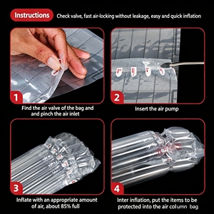 Sac à colonnes d'air anti-collision personnalisable, protecteur gonflable transparent pour le transport logistique - Product Image 6