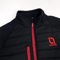Veste matelassée personnalisée en polaire, motif lettres, respirante, écologique, réversible, imperméable, zippée, chaude, en coton pour l'hiver
