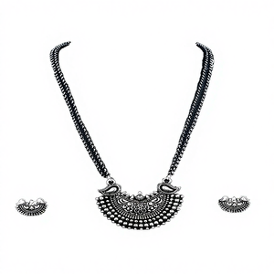 Super Elegant Ethnic Traditional Alloy Gold Plated Custom Black <b>Bead</b> Mangalsutra for Women Wedding Party Gift Daily Wear - Product Image 2