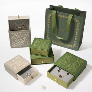 Caja de Regalo para Joyería de Alta Gama, con Cajón Extraíble de Doble Cara, Logotipo Personalizado, Empaque Moderno, Retro y de Lujo - Product Image 1