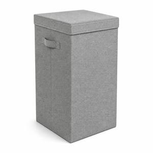 Cesto Portabiancheria in Tessuto <span class=keywords><strong>Grigio</strong></span> con Coperchio e Manici Rinforzati, Cesto per Bucato con Coperchio per <span class=keywords><strong>Bagno</strong></span> - Product Image 1
