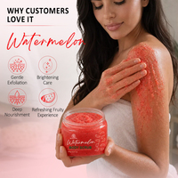 Groothandel Watermeloen Suiker Bodyscrub voor Aardbei Huidverzorging, gladmakende KP-behandeling, Niacinamide Exfoliërend Voedend Glow