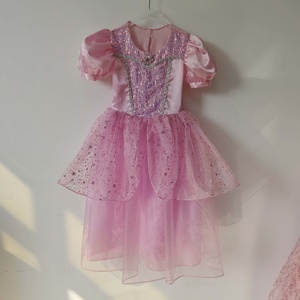 Vestidos de Princesa Elegantes para Niñas, Color Rosa Clásico, Personalizados por MS, Disfraces para Fiestas de Cumpleaños - Product Image 3