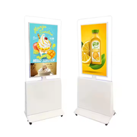 Accrocher Double face Lcd Pc Framales Ad Board mural Transparent vitrine lecteur publicitaire