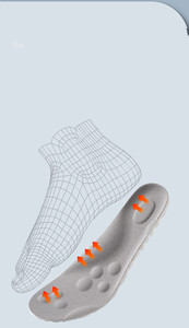 High Elasticity Latex Sport Insoles Soft Shoe <b>Pads</b> Arch Support Orthotic Breathable Deodorant Shock Absorption Summer Spring - Product Image 6