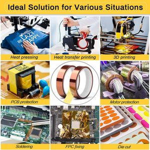 Cinta de película de poliimida para manualidades DIY de Xingyan, cinta térmica <span class=keywords><strong>Goldfinger</strong></span> resistente al calor con adhesivo de fusión en caliente para prensa de calor por sublimación - Product Image 6