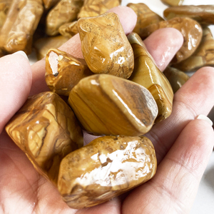 GCZ Gravier de reproduction de tortues à texture claire imitation bois jaune, <span class=keywords><strong>pierre</strong></span> concassée durable, écologique, surface lisse pour <span class=keywords><strong>jardin</strong></span> extérieur - Product Image 1