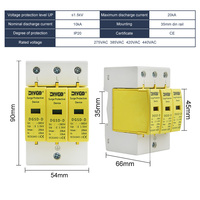Parafoudre domestique AC SPD T2 3P 10-60KA 385V 2P+N Dispositif de protection contre les surtensions basse tension DIY GO