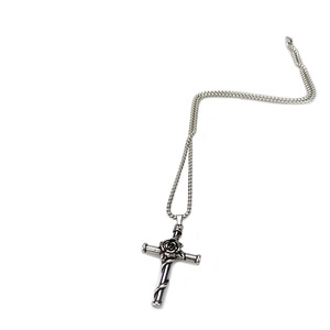Collar con Colgante <span class=keywords><strong>de</strong></span> Cruz <span class=keywords><strong>de</strong></span> Jesús, <span class=keywords><strong>Estrella</strong></span> <span class=keywords><strong>de</strong></span> <span class=keywords><strong>David</strong></span>, Flor Circular, Letra Dorada y Rosa, Modelo YK - Product Image 5