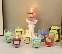 Bougies parfumées de pilier de cire de soja coloré mignon de Style Simple classique pour la décoration de la maison et l'utilisation de vacances pour la Saint-Valentin