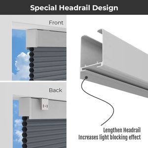 Rèm cửa tổ ong hai lớp ngày đêm, rèm cửa sổ kiểu cuốn lên xuống, rèm cửa sổ đơn lớp cho cửa sổ - Product Image 5