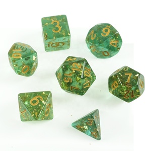 Wholesale Rpg Board Game 7pcs Polyhedral <strong>Dice</strong> <strong>Set</strong> 28g Dnd Transparent Glitter galaxy Resin Dices for Casino Dungeons and Dragons - Product Image 5