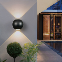Applique Murale Ronde LED Art Déco Moderne, Hôtel, Réglable Haut et Bas, Luminaire Extérieur
