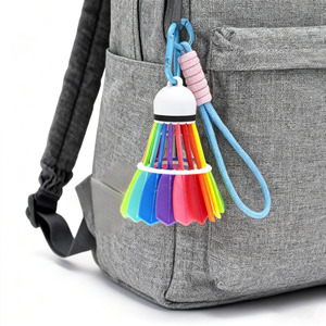 3D Printed Colorful Badminton Shuttlecock <b>Keychain</b> Creative Stress Relief Toy For Backpack Gift - Product Image 1