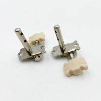Double Hole Steel Column Guitar Tuning Pegs Single String Open Flower Shaped Bridge Popular Instrument Replacement Parts