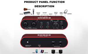 <span class=keywords><strong>Carte</strong></span> <span class=keywords><strong>son</strong></span> professionnelle BMG-22S, interface audio, sons électroniques multiples, réglage de la qualité d'enregistrement en <span class=keywords><strong>studio</strong></span> - Product Image 3
