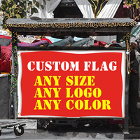 Bandera de Poliéster 100D Impresa Personalizada de Alta Calidad, Cualquier Tamaño, Material de Tela para Banderas Publicitarias de Campañas de Dropshipping