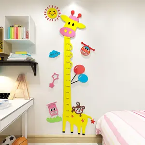 For Children Minor Height Measure Wall Decor Adhesive To Wall Acrylic Printing Growth Ruler Hard To Tear Off Non-glue Removable