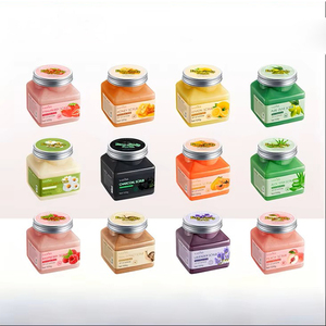 Crème corporelle exfoliante naturelle et biologique aux fruits pour éliminer les cellules mortes, blanchir la peau, exfolier en profondeur, nettoyer la peau, réutilisable - Product Image 1