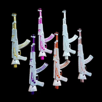 Ensemble de chicha en résine de luxe au design AK47 avec diamants, forme de pistolet, chicha à fumer de 78 cm, boîte cadeau portable