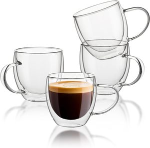 Tazza da Caffè in Vetro Borosilicato a Doppia Parete con Manico, Personalizzabile con Logo, Resistente al Caldo e al Freddo - Product Image 5