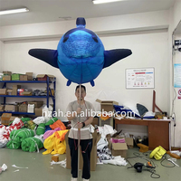 Géant de l'océan Poisson tropical gonflable avec éclairage coloré Ballon animal marin Décoration de fête de club d'événements