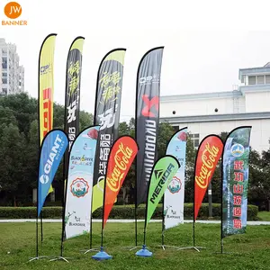 Teardrop Customized Printing Graphic Feather Flag Assembled Flutter Banner Pole Outdoor Advertising Teardrop Flag