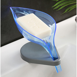 Creative leaf-shaped soap dish, no-drill suction cup soap dish holder, bathroom draining laundry soap dish shelf - Product Image 5