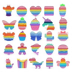 Juguete Sensorial Antiestrés de Silicona con Burbujas Pop-It Arcoíris, Novedoso Juguete Sensorial Pop-It para Aliviar el Estrés - Product Image 5