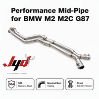Tuyau d'échappement intermédiaire JYD pour BMW M2 M2C G87 S58 3.0T 2022-2026 en acier inoxydable 304, système d'échappement haute performance pour course