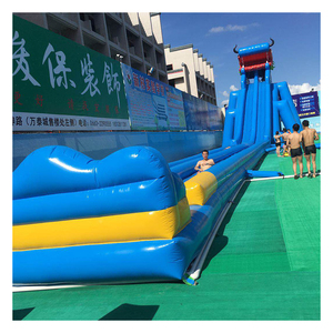 Grande telone in PVC gonfiabile percorso ad ostacoli con scivolo d'acqua gonfiabile scivolo d'acqua - Product Image 1