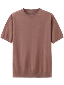 T-shirts <span class=keywords><strong>en</strong></span> coton <span class=keywords><strong>lyocell</strong></span> de tencel de laine mérinos pour hommes T-shirt confortable <span class=keywords><strong>en</strong></span> laine décontracté coupe ajustée - Product Image 2