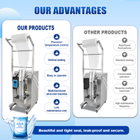 Machine automatique de remplissage et de scellage de sachets de boissons PLC pour usage commercial, emballage de haute précision d'eau, de jus et de shampoing