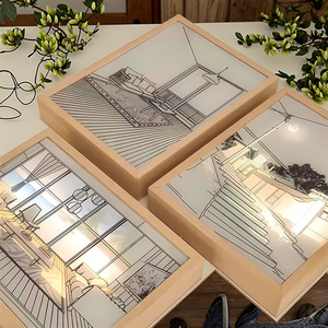 Có thể điều chỉnh <span class=keywords><strong>DIY</strong></span> A4 USB <span class=keywords><strong>LED</strong></span> gỗ hình ảnh khung sáng tạo sáng mờ ánh sáng ban đêm trang trí nội thất UV in ấn tường tác phẩm nghệ thuật cho phòng trang trí nội thất - Product Image 1