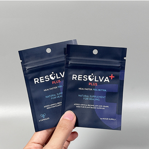 Imprimir Logo Zip Lock 3 Sello lateral Bolsa de plástico Un lado Claro Transparente Embalaje Cremallera Bolsita Bolsa - Product Image 5