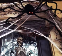 Grande décoration d'araignée en peluche 3D en coton pour Halloween, décoration d'araignée géante d'horreur pour l'extérieur, jouet en peluche noir de 30 à 200 cm