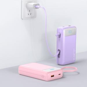 Cargador Portátil Personalizado de 20000mAh con Pantalla LED, Cables Integrados, Cargador Móvil Universal para Teléfonos Inteligentes - Product Image 2
