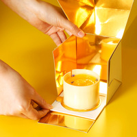 Boîte à gâteau pliable écologique personnalisée avec impression dorée en relief et design élégant pour l'emballage alimentaire du thé de l'après-midi